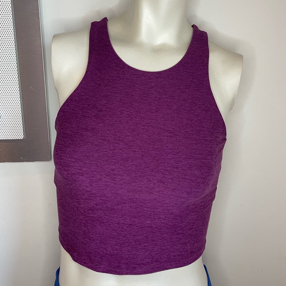 Beyond Yoga Spacedye Refocus Cropped Tank - Aubergine